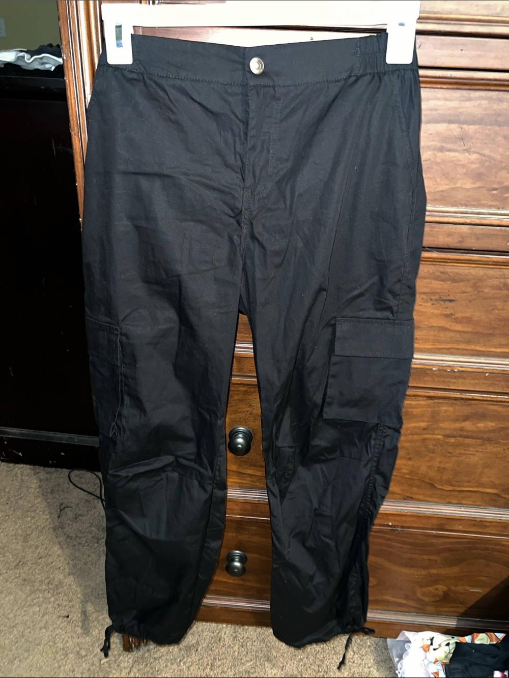 Ambiance Black Cargo Jogger Pants